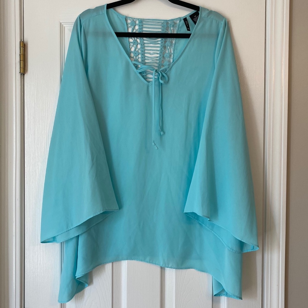 New Directions Crochet Back Blouse